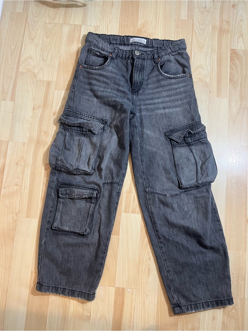 Zara Girls Black/Grey Pocket Pants Size 11-12